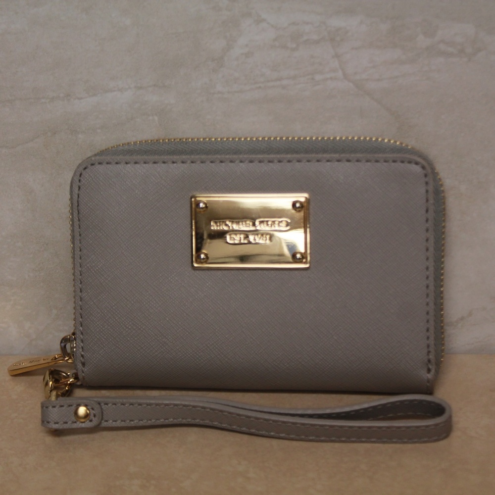 Michael Kors Saffiano Leather Wristlet Wallet